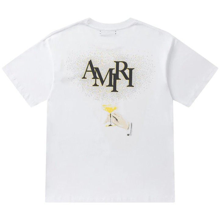 Футболка AMIRI Champagne Crystal-Embellished | White