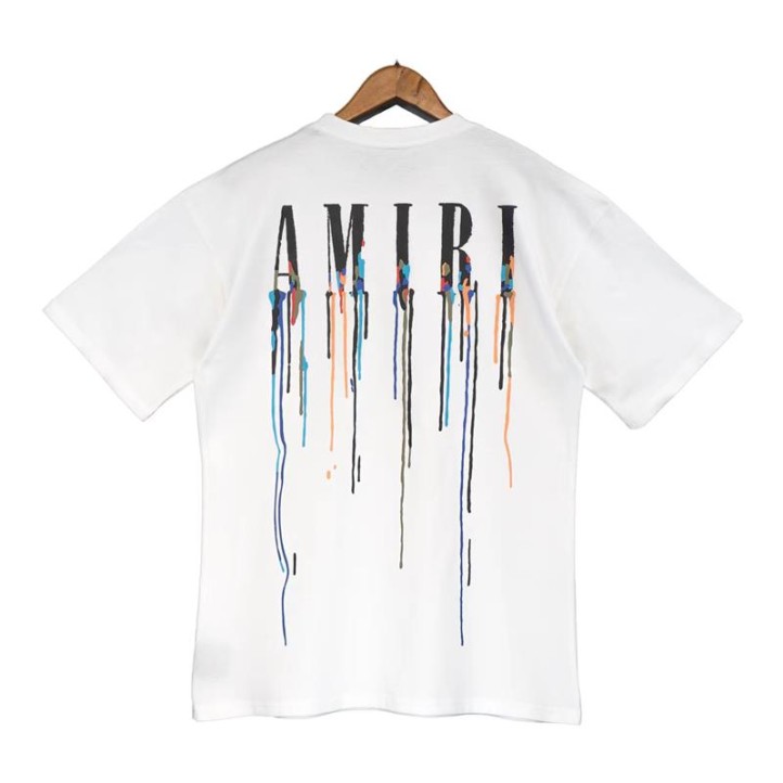 Футболка Amiri Paint Drip Core Logo | White