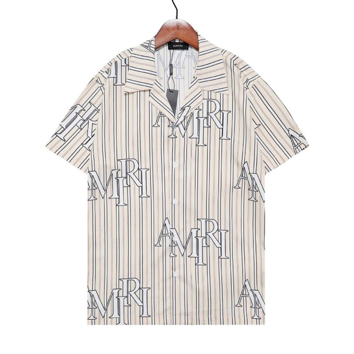 AMIRI Staggered Logo Poplin Vacation Shirt