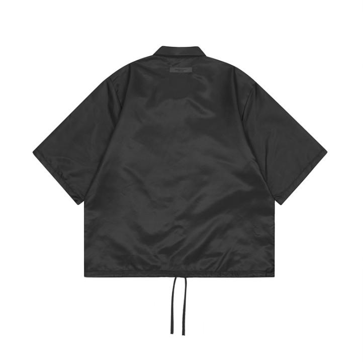 Fear Of God Essentials Oversized Nylon Shirt FW22  | Black