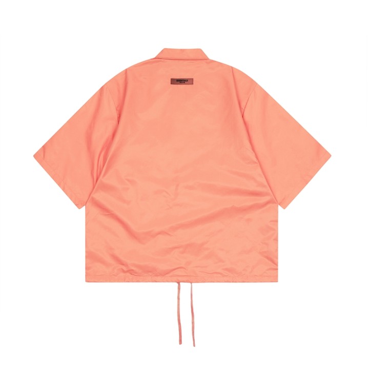 Fear Of God Essentials Oversized Nylon Shirt FW22  | Coral