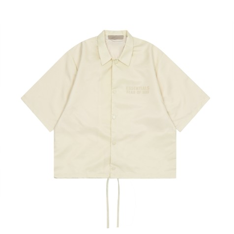 Fear Of God Essentials Oversized Nylon Shirt FW22  | EggShell