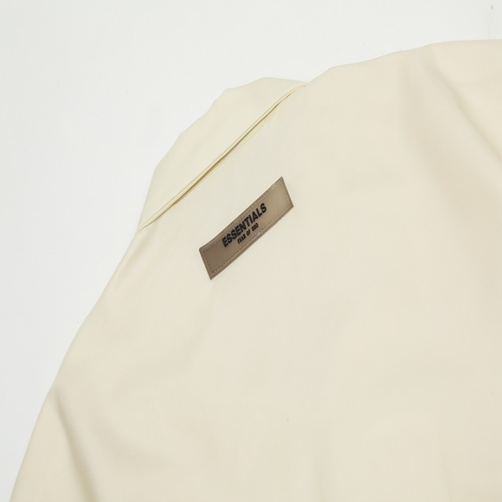 Fear Of God Essentials Oversized Nylon Shirt FW22  | EggShell