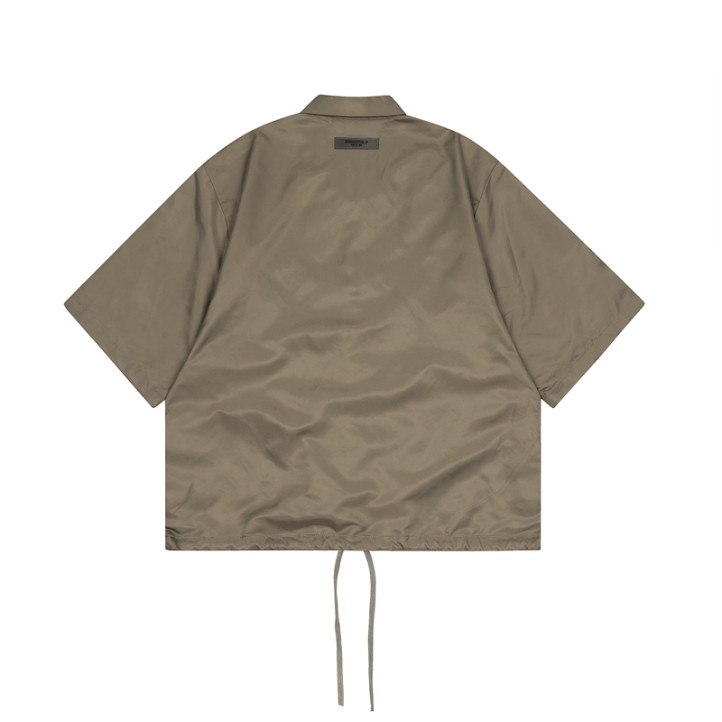 Fear Of God Essentials Oversized Nylon Shirt FW22  | Wood