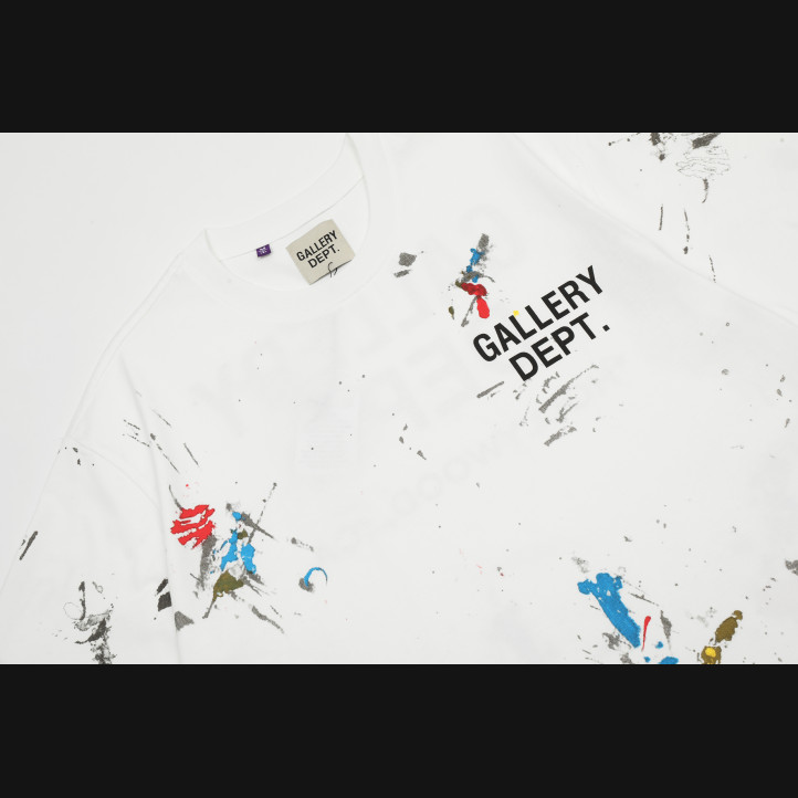 Футболка Gallery Dept Paint Splatter "White"