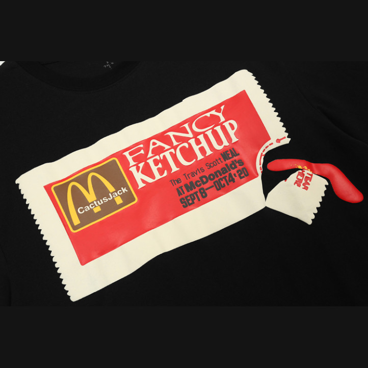 Футболка Travis Scott Cactus Jack x McDonald's Fancy Ketchup | Черная