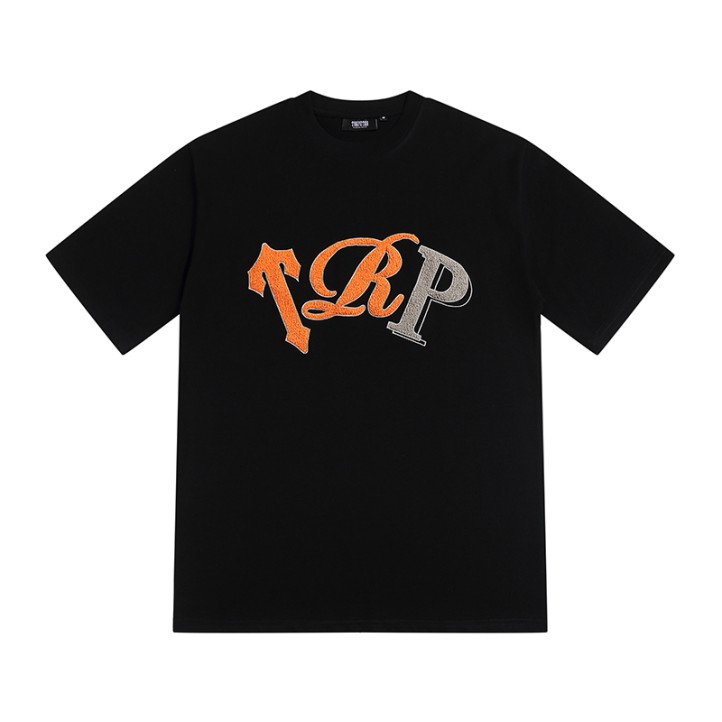 Футболка Trapstar Chenille TRP | Black/Orange