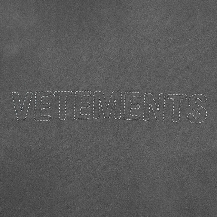 Футболка Vetements Embroidered Washed Grey
