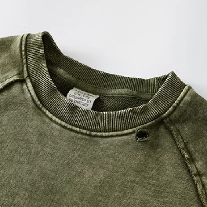 Футболка Oversized Washed | Army Green