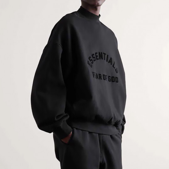 Fear Of God Essentials SS23 Bonded Logo Sweatshirt "Black"
