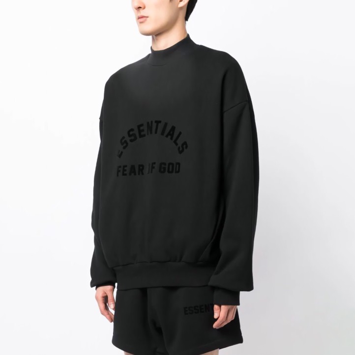 Fear Of God Essentials SS23 Bonded Logo Sweatshirt "Black"