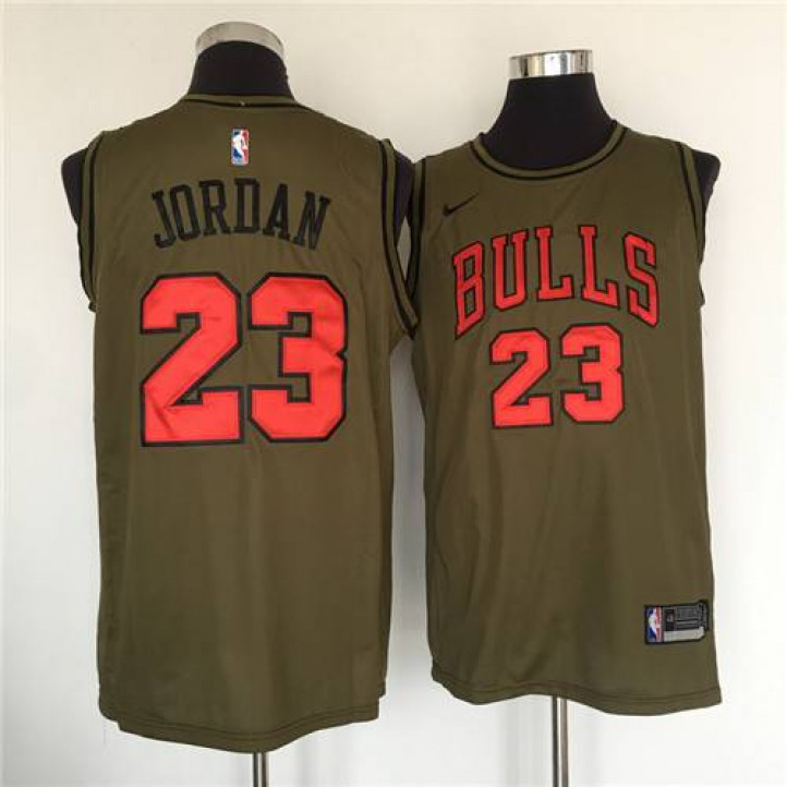 Michael Jordan Jersey | Chicago Bulls Army Green
