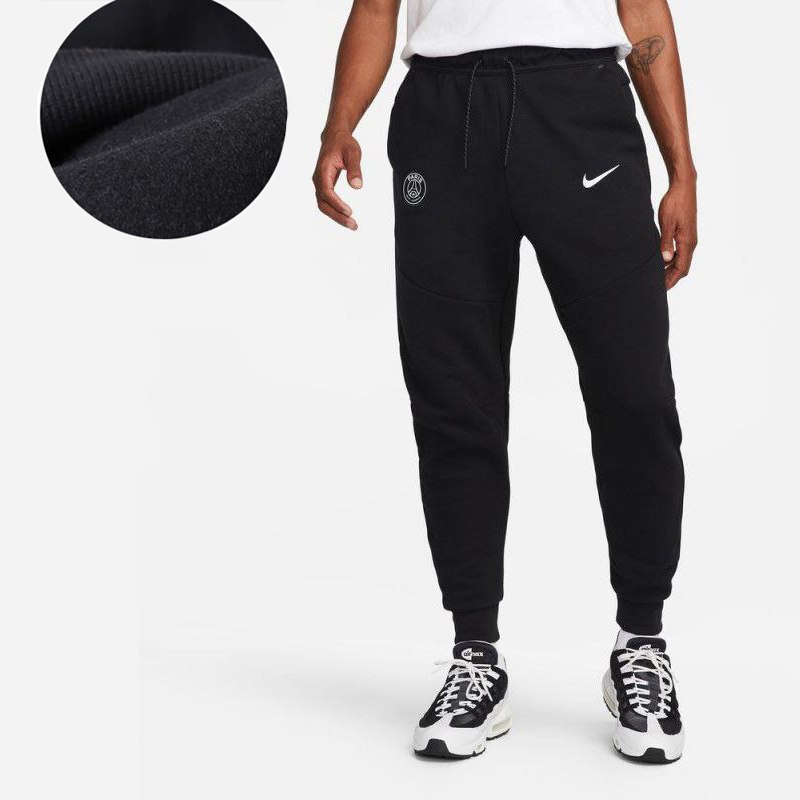 Nike x Paris Saint-Germain Tech Fleece Jogger pants "Black" (с начесом)