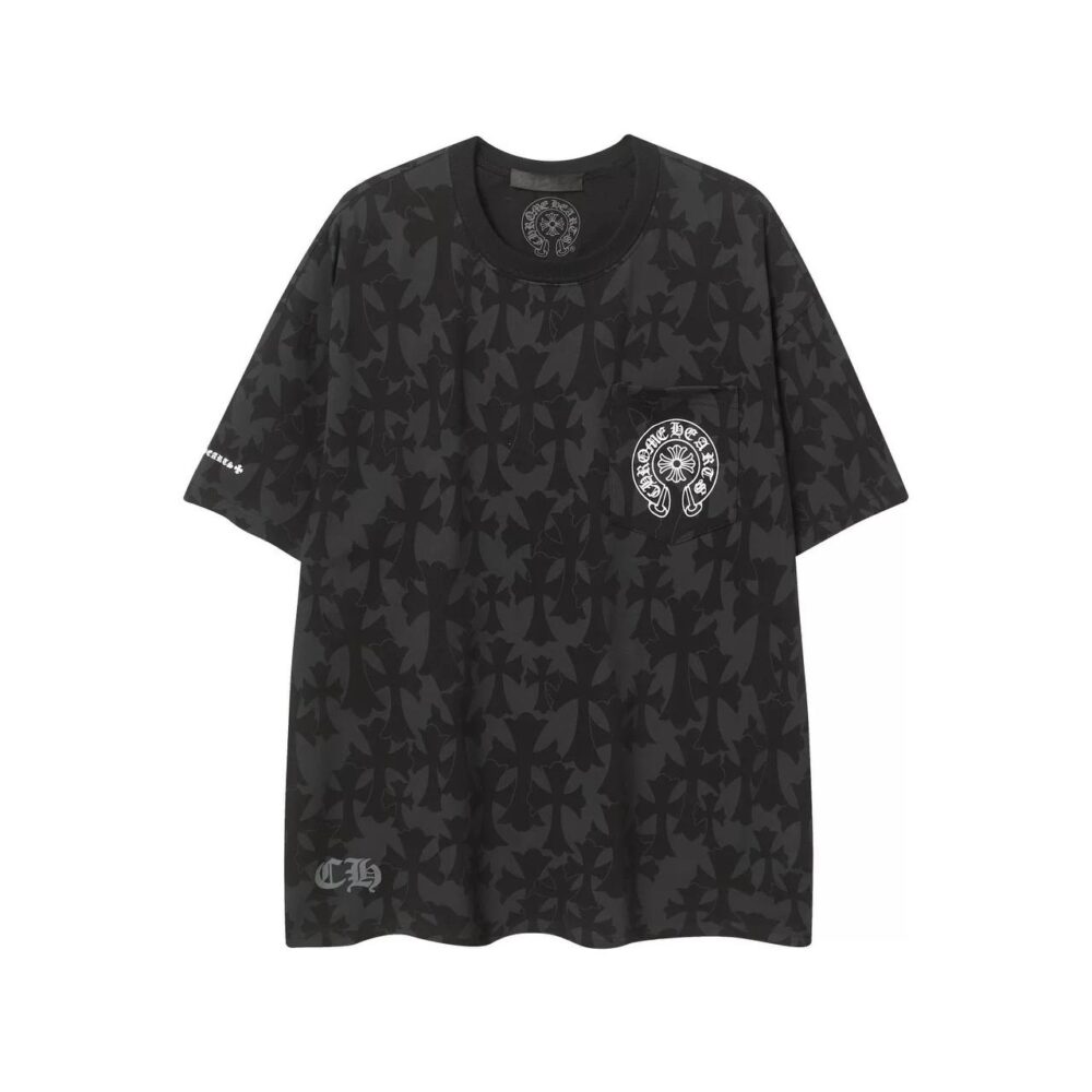 Футболка Chrome Hearts Cross Logo Monogram | Черная