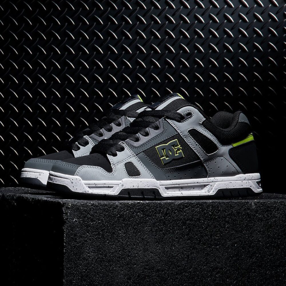 DC Stag Sneakers "Black/Grey/Volt"