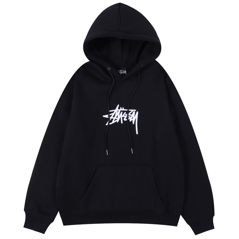 Stussy Embroidered Logo Hoodie | Black