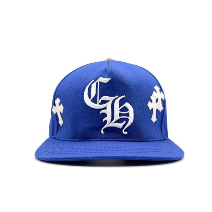 Chrome Hearts Cross Patch Snapback Hat "Royal Blue"