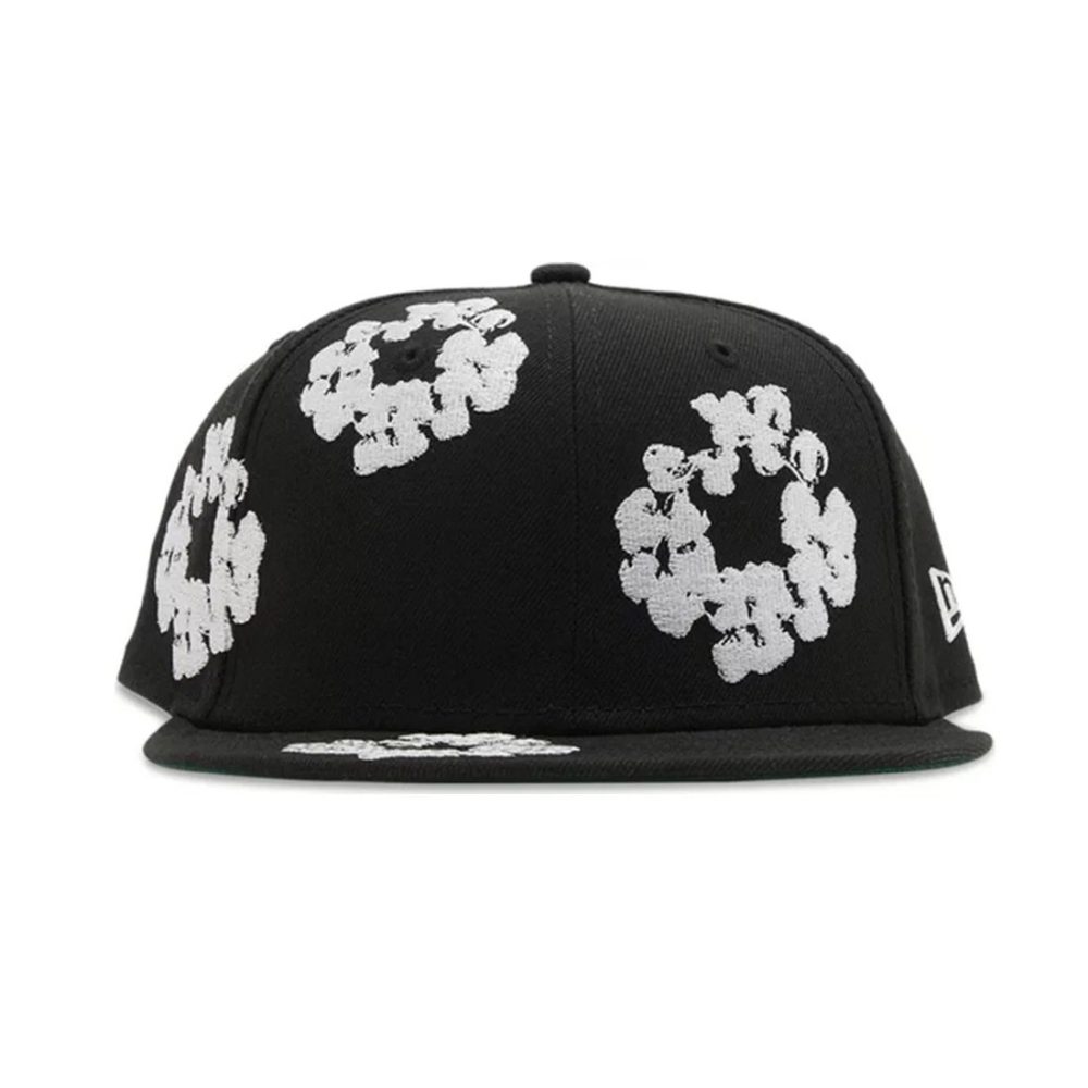 Denim Tears New Era Cotton Wreath Snapback Cap "Black"