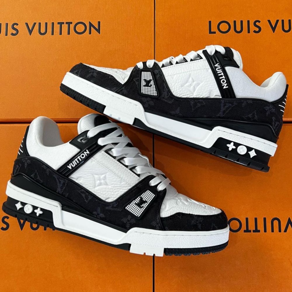Louis Vuitton Trainer Sneakers Denim "Black/White"