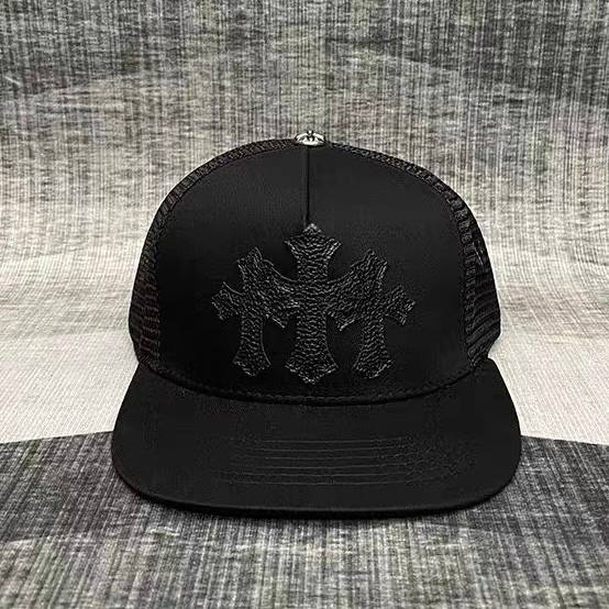 Chrome Hearts Triple Cross Trucker Cap "Triple Black"