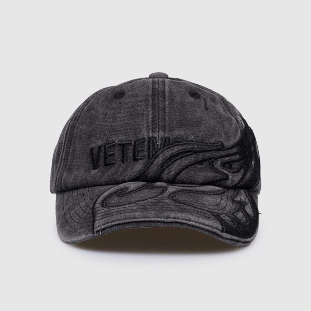 Vetements Flame Logo Cap "Washed Grey"