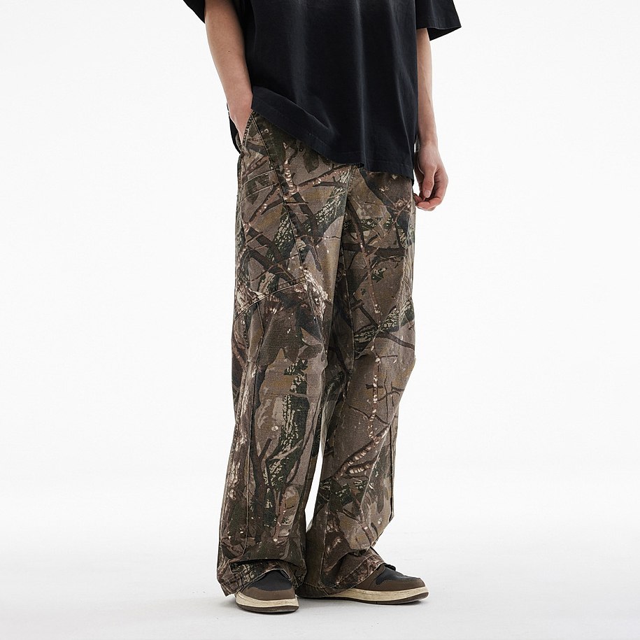 Oversized Baggy Jeans "Spring Camo"