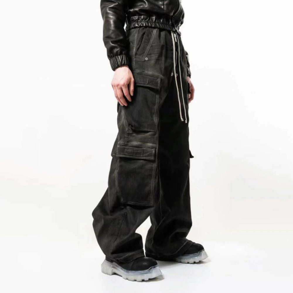 RO Oversized Baggy Cargo Pants "Washed Black"