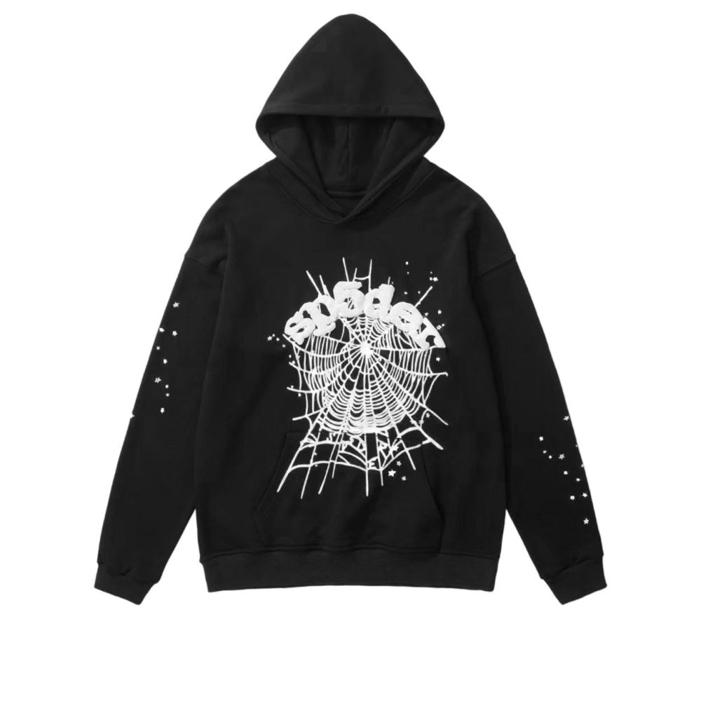 Sp5der OG Web Hoodie SS24 "Black/White"