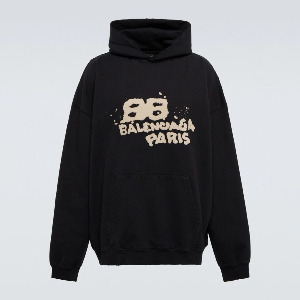 Balenciaga BB Paris Icon Hoodie "Black"