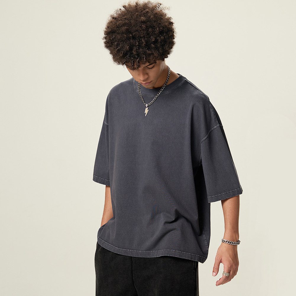 Футболка Oversized Cropped "Washed Grey"