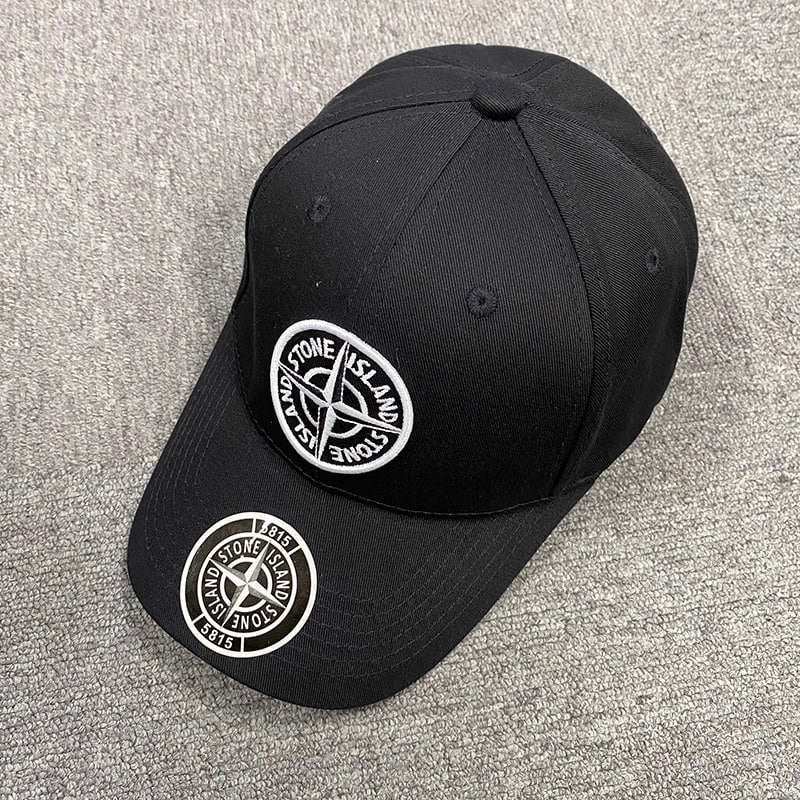 Stone Island Compass Logo SS24 Cap "Black/White"
