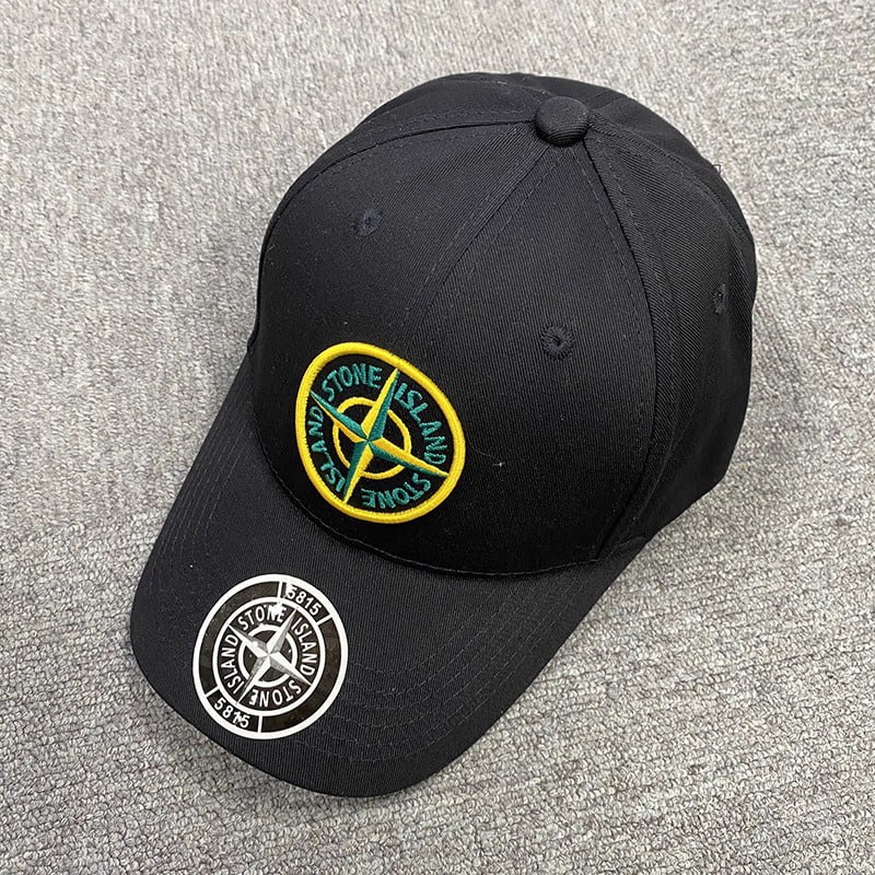 Stone Island Compass Logo SS24 Cap "Black/Yellow"