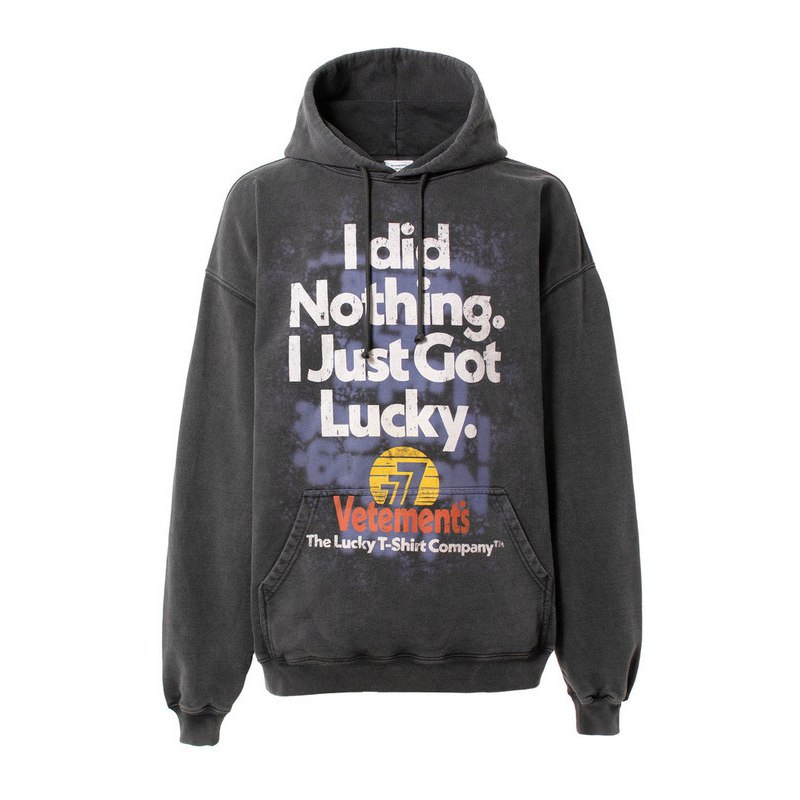 Vetements "I Got Lucky" Hoodie "Grey"