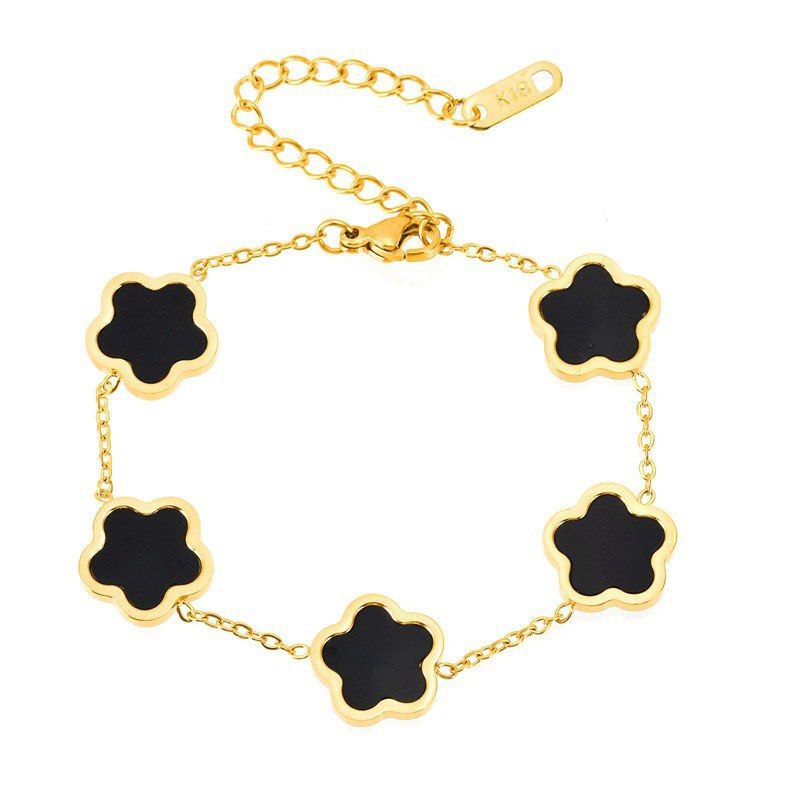 Five Clover Van Cleef Bracelet "Gold/Black"