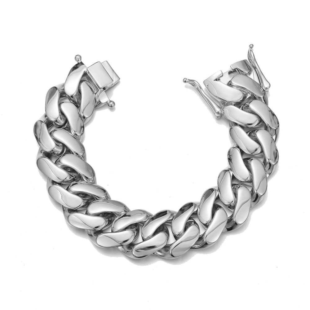 Chunky Cuban Link Bracelet 12mm 22cm | Silver | Titanium Steel