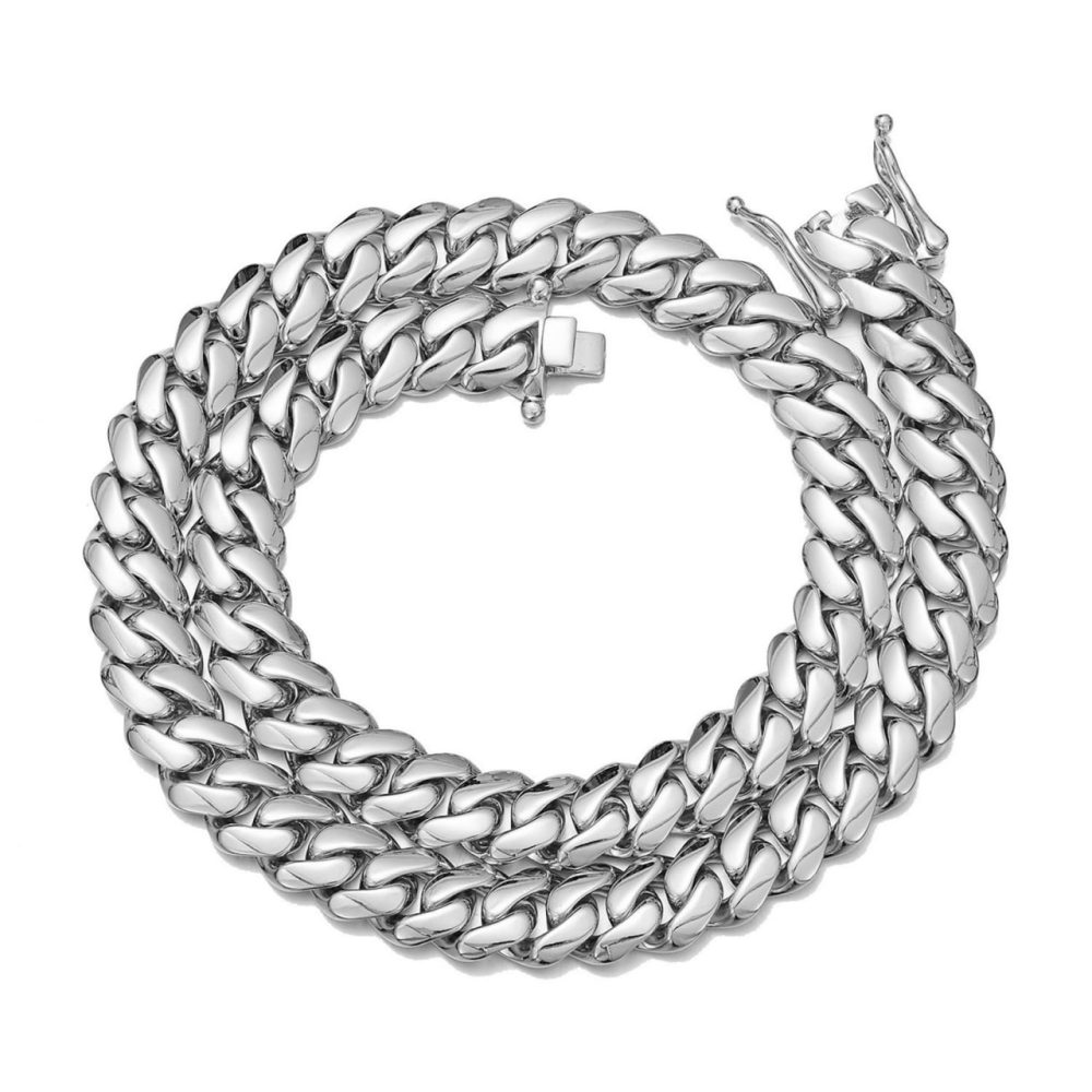 Chunky Cuban Link Chain 12mm 50cm | Silver | Titanium Steel