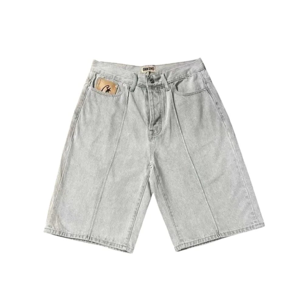 Шорты Corteiz C-Star Denim Shorts "Light Grey"