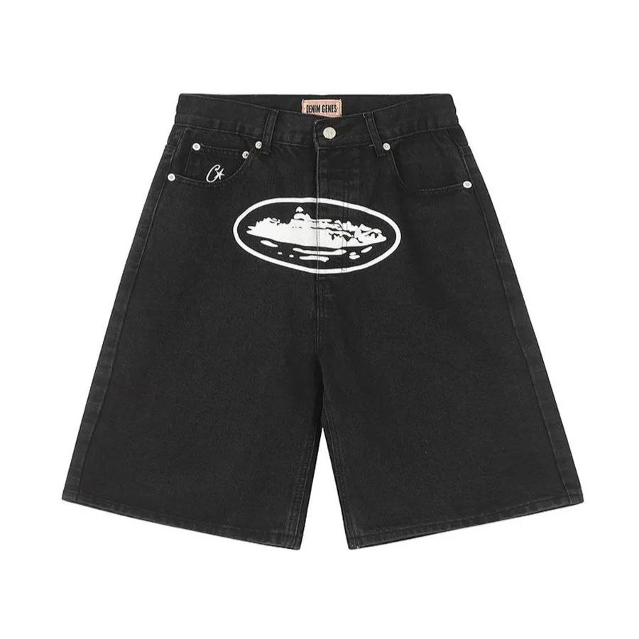 Шорты Corteiz Alcatraz Baggy Denim "Black"