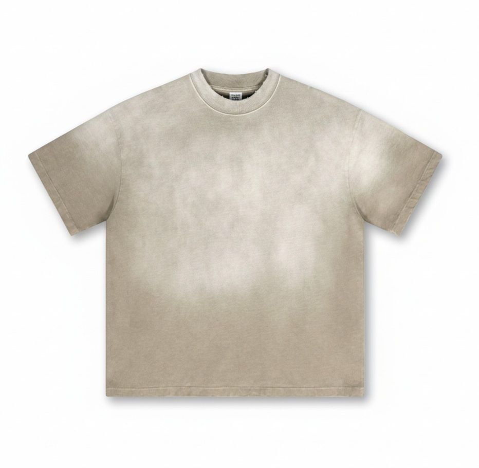 Футболка Street Culture Oversized Ripped Heavy Wash Beige