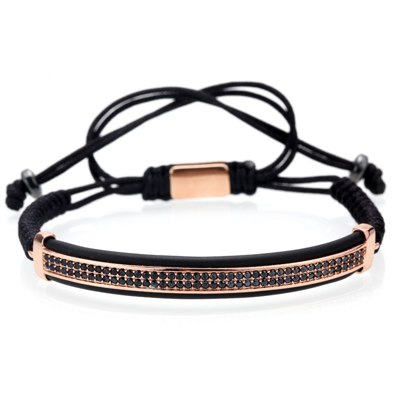 CZ Bar Bracelet "Rose Gold"