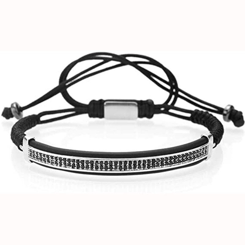 CZ Bar Bracelet "Silver"
