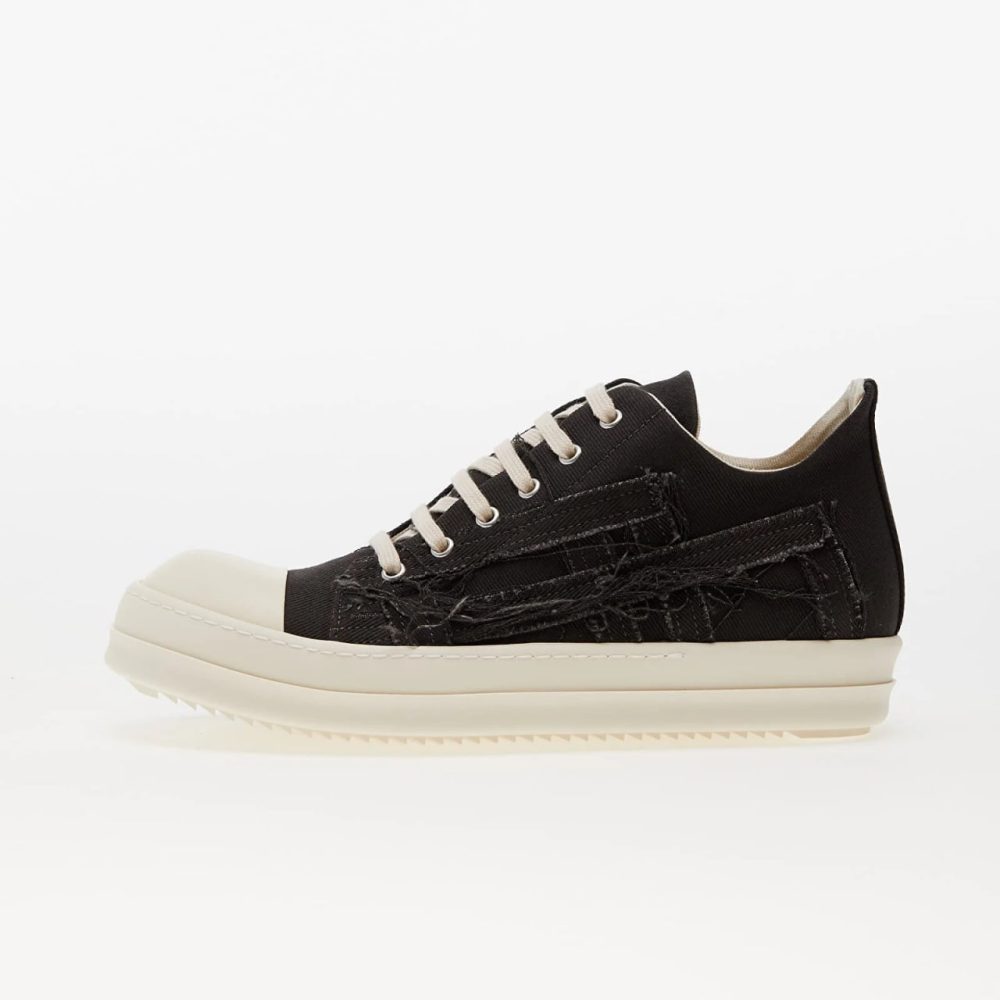 Rick Owens Denim Slashed Low "Black"