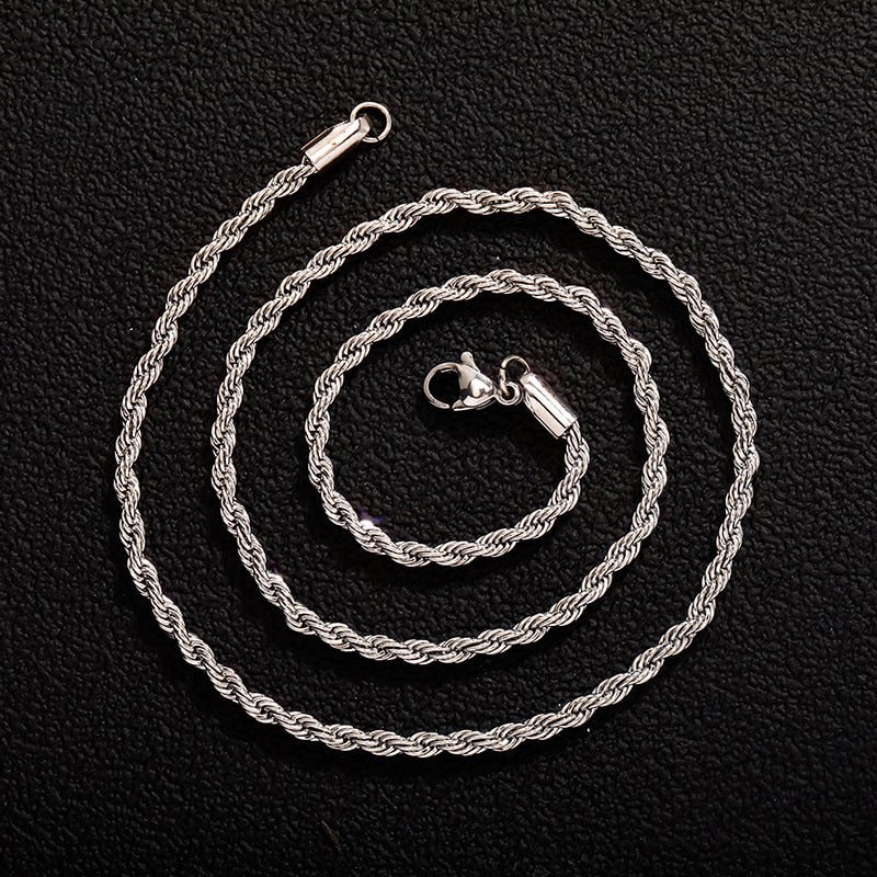 Rope Chain 55cm 5mm | Silver | Titanium Steel