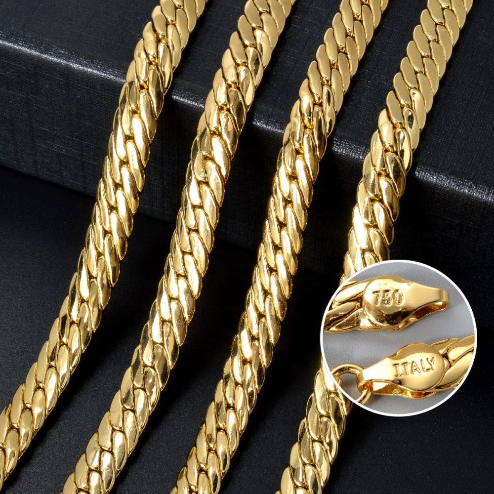 Snake Link Cuban Chain 55cm | Gold