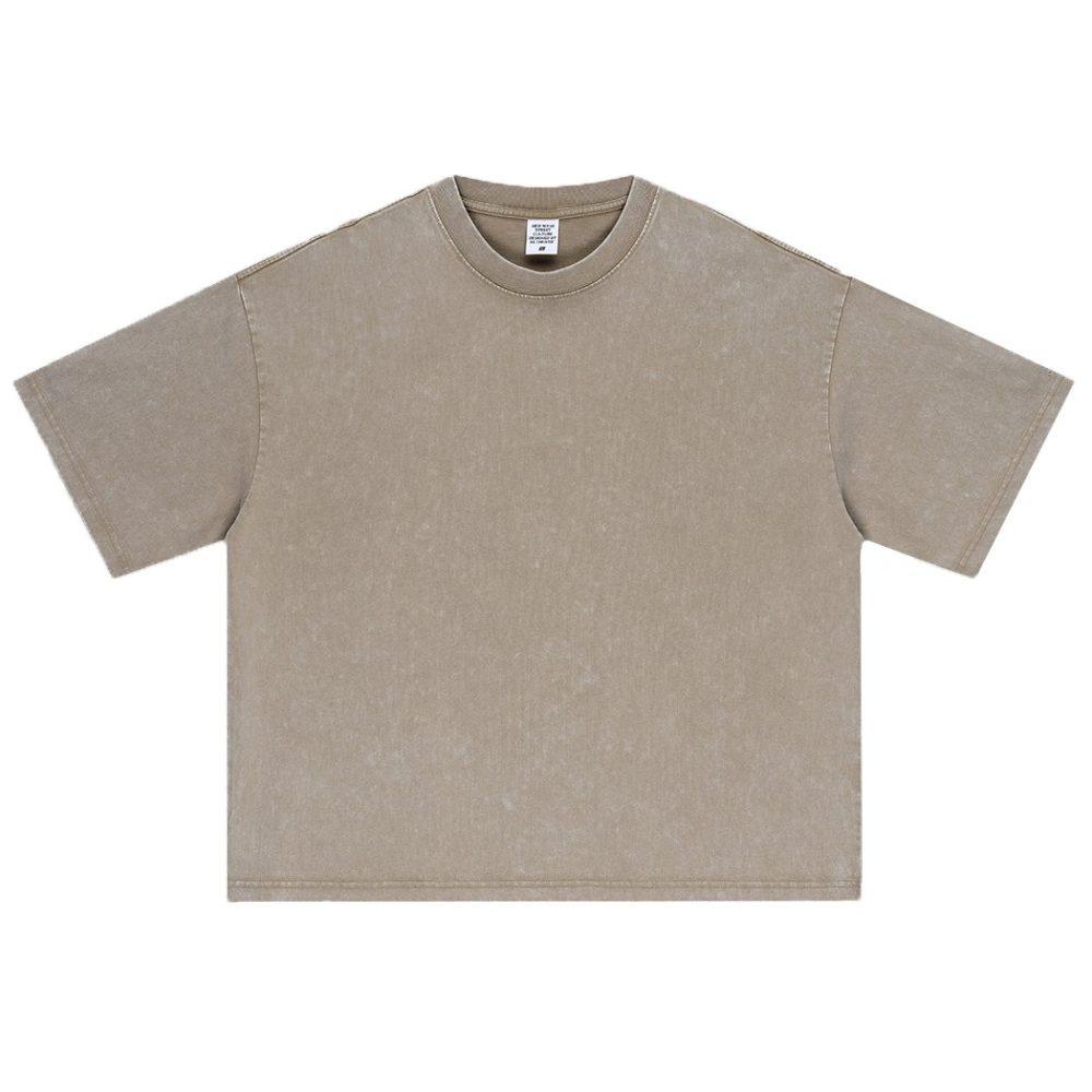 Футболка Street Culture Oversized Boxy Cropped Washed Beige