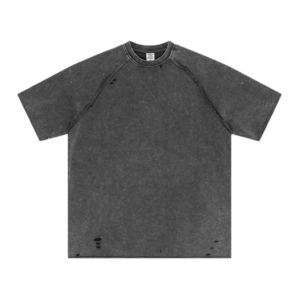Футболка Street Culture Oversized Ripped Washed Stone Grey