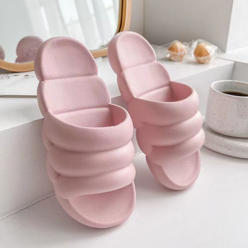 Cloud Shaped Puffy Slides - Soft Pink WMNS