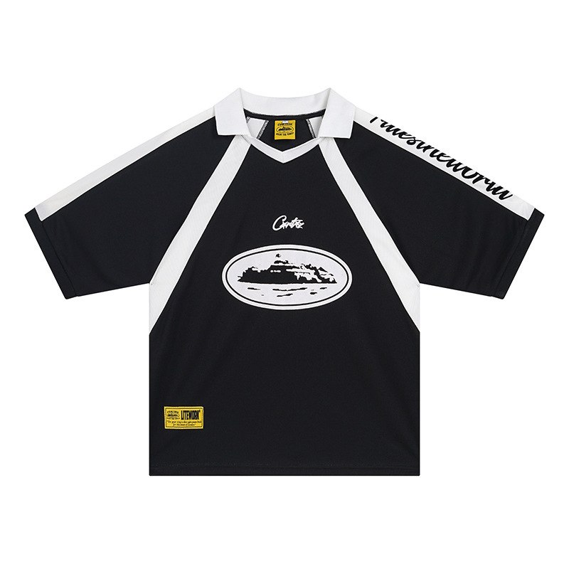 Футболка Corteiz Allstarz Football Jersey - Black/White