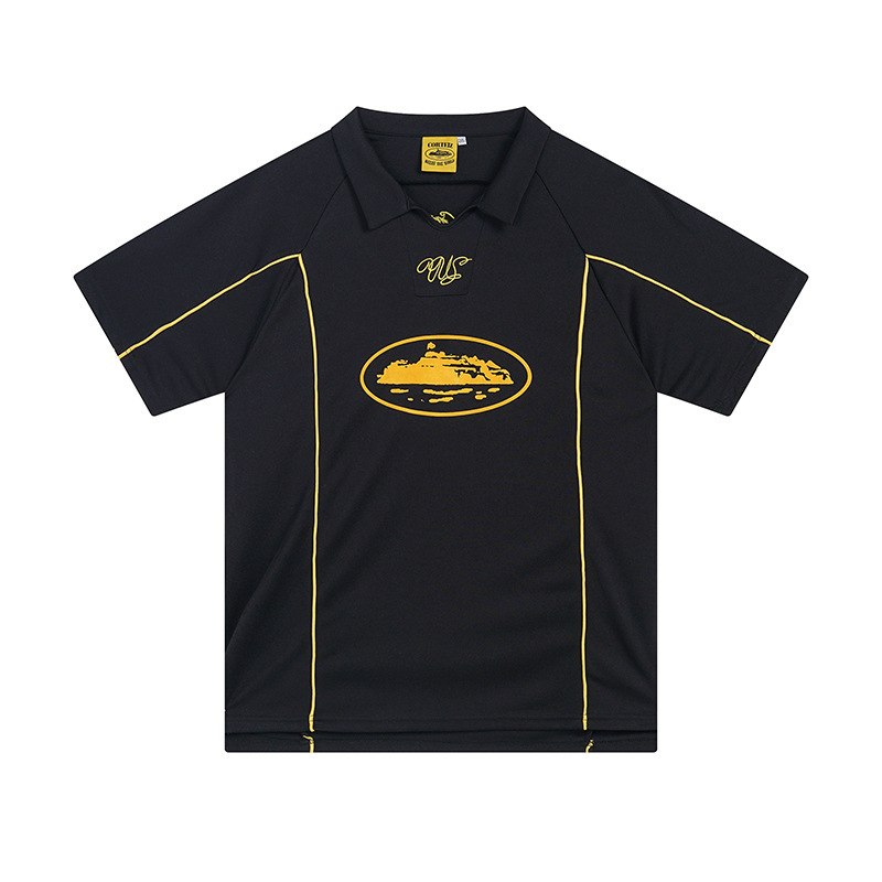 Футболка Corteiz Club RTW - Black/Yellow
