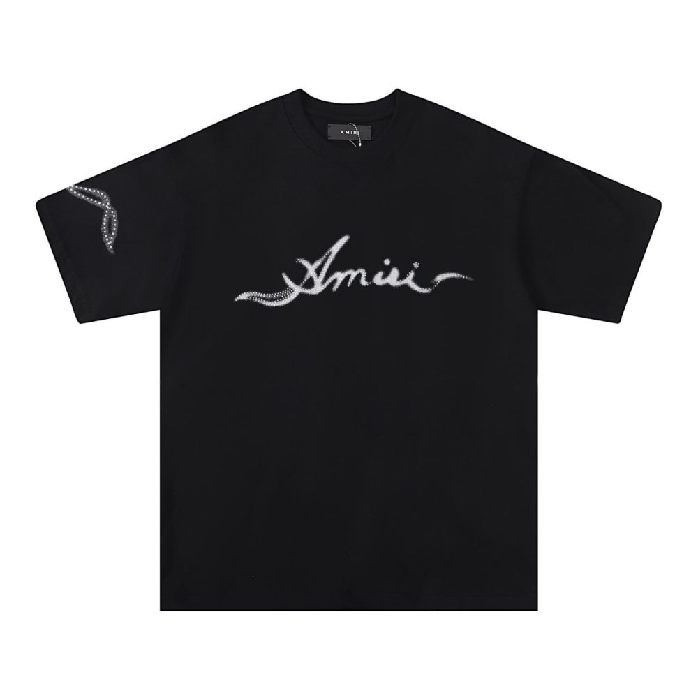 Футболка AMIRI Smoke Rhinestones Print - Black